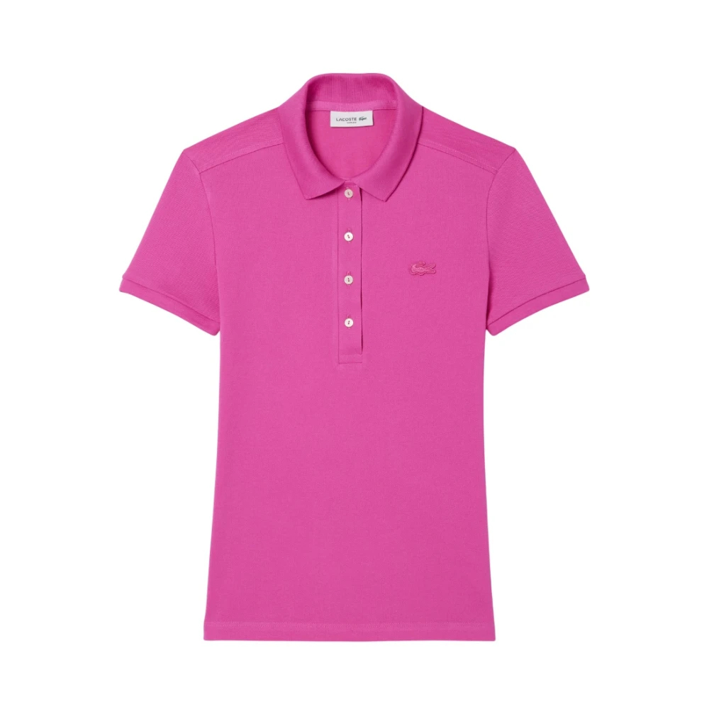 Lacoste Women's Pink Polo Shirts Small