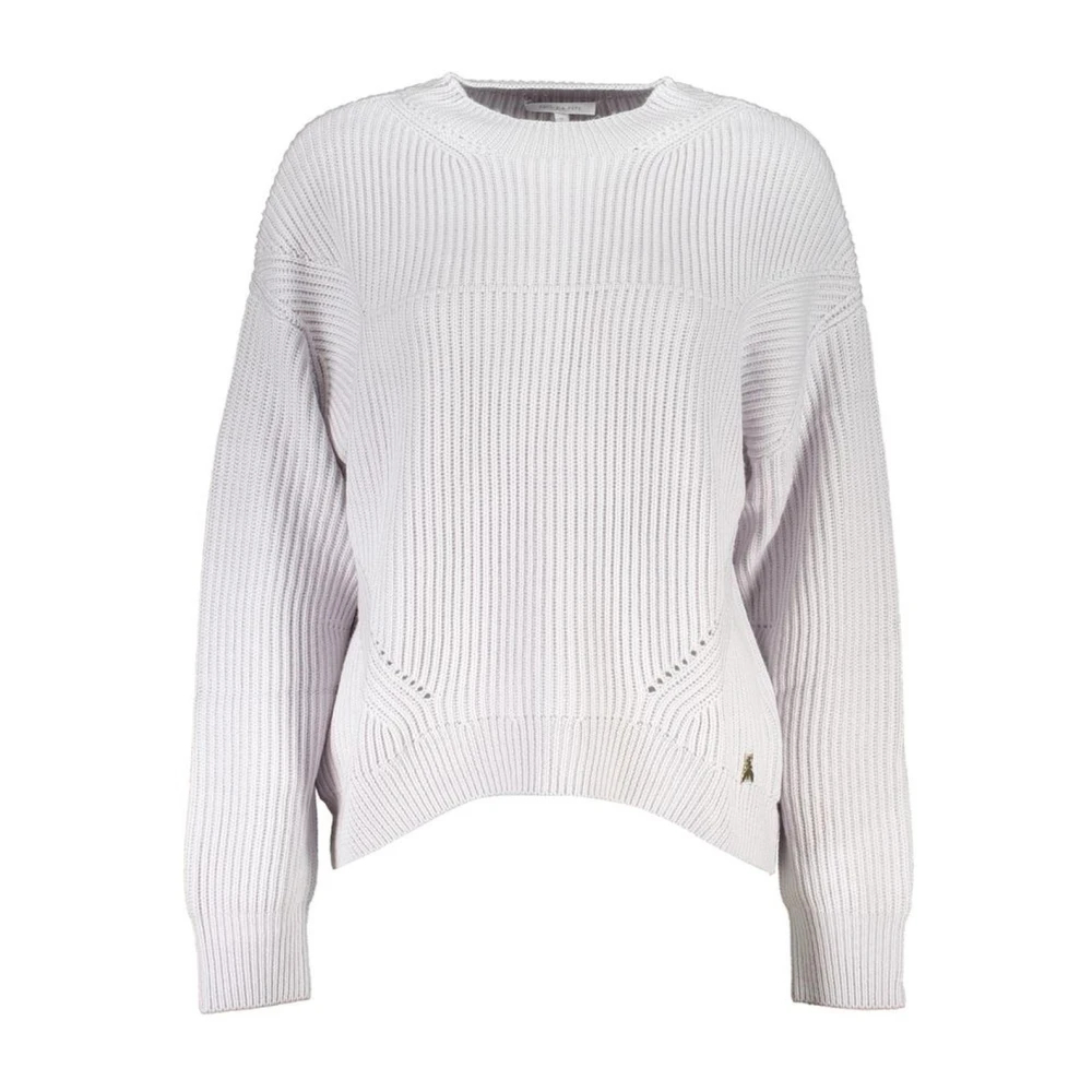 Patrizia Pepe Women's Gray Round-Neck Knitwear Small