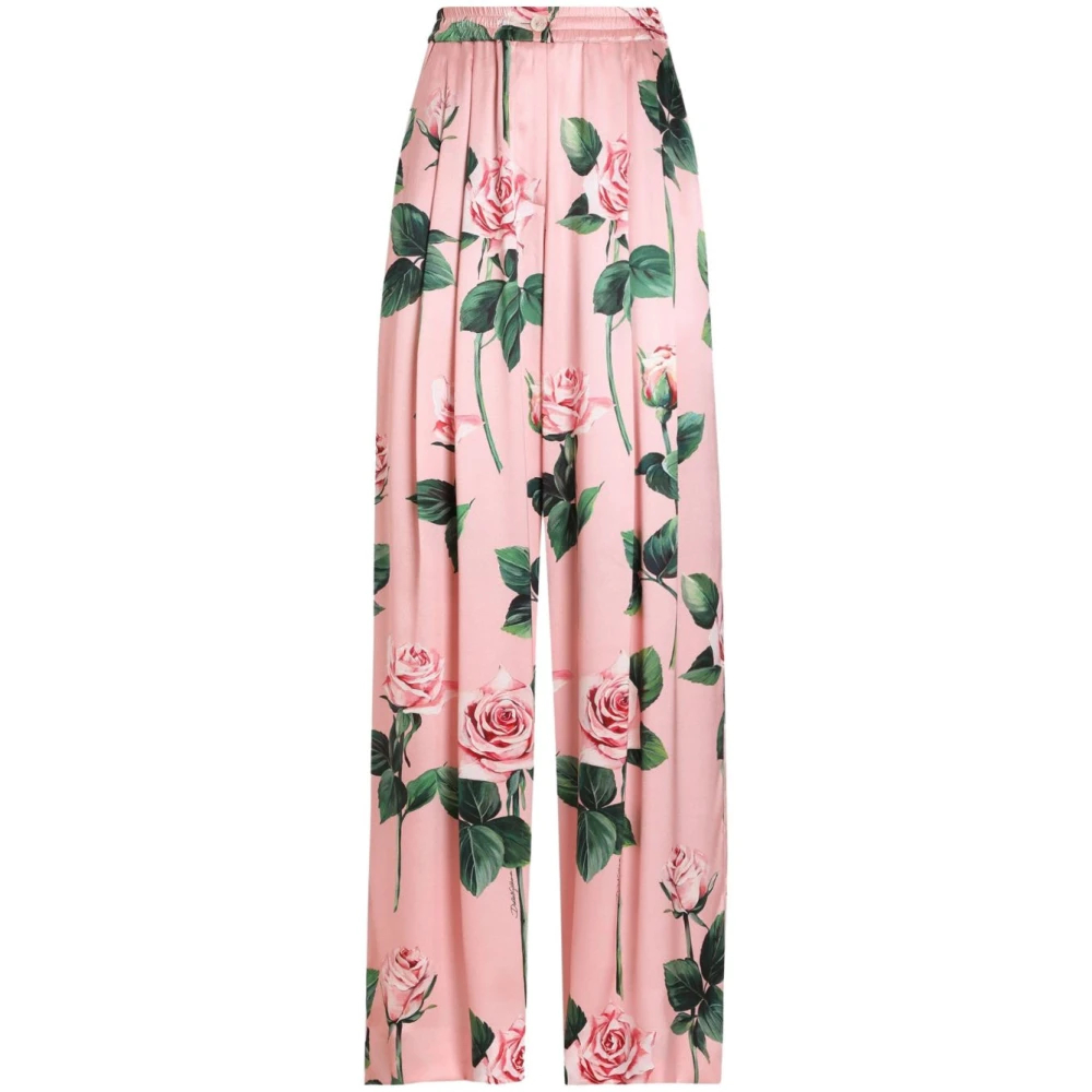 Dolce & Gabbana Women's Multicolor Wide Trousers Small