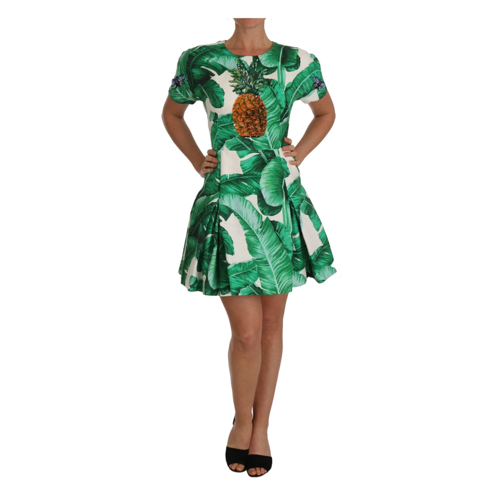 Dolce & Gabbana Women's Green Short Dresses 3XS