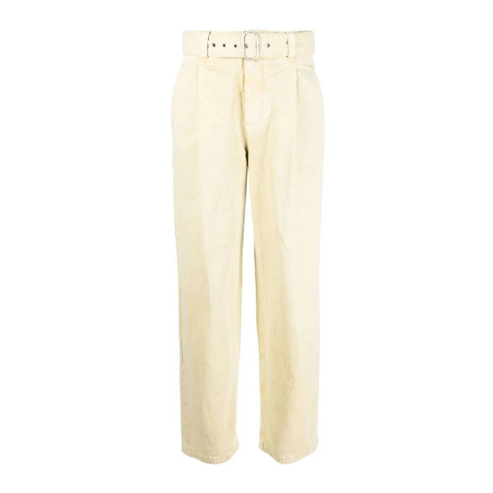 Jil Sander Women's Green Straight Trousers 2XS