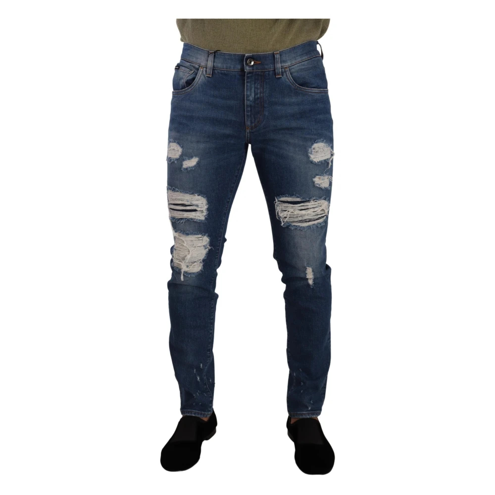 Dolce & Gabbana Men's Blue Slim-Fit Jeans Medium