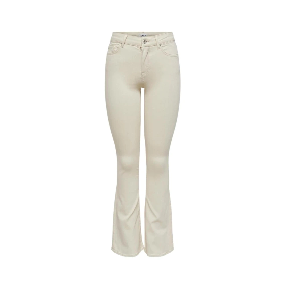 Only Women's Beige Boot-Cut Jeans Medium