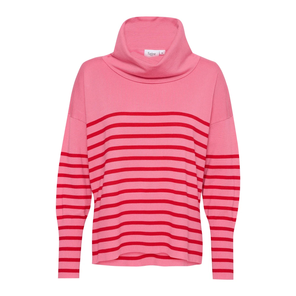 Saint Tropez Women's Pink Turtlenecks Small