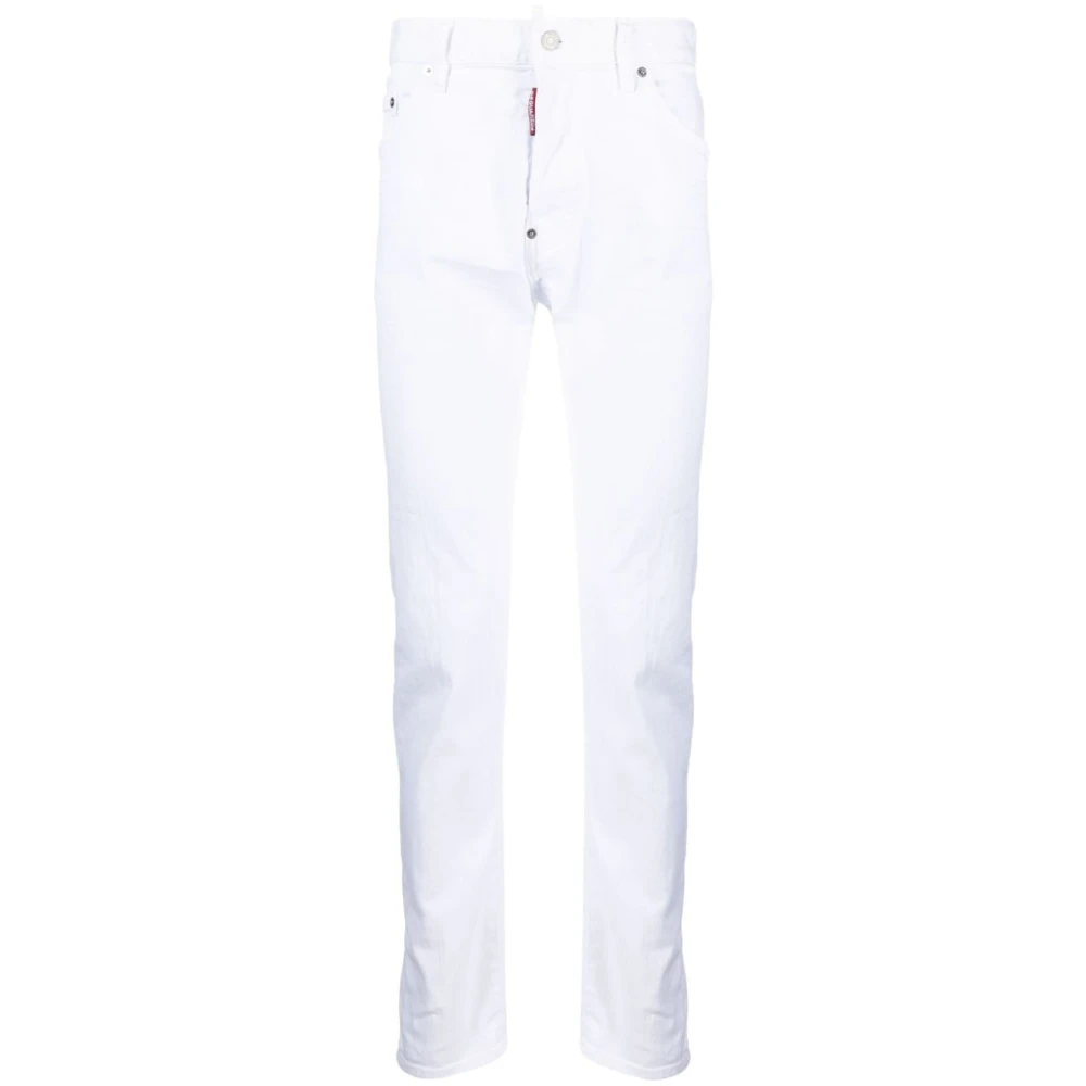 Dsquared2 Men's White Slim-Fit Jeans Extra Large