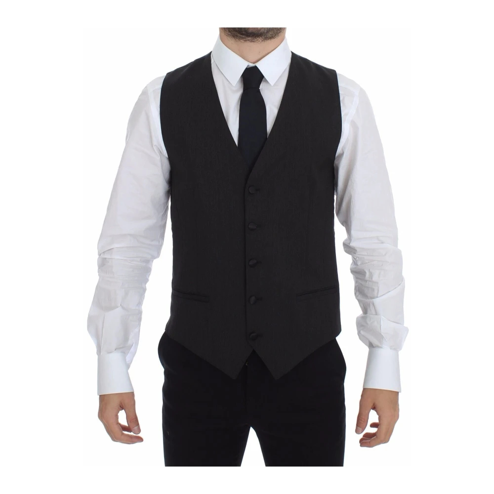 Dolce & Gabbana Men's Gray Suit Vests Extra Small