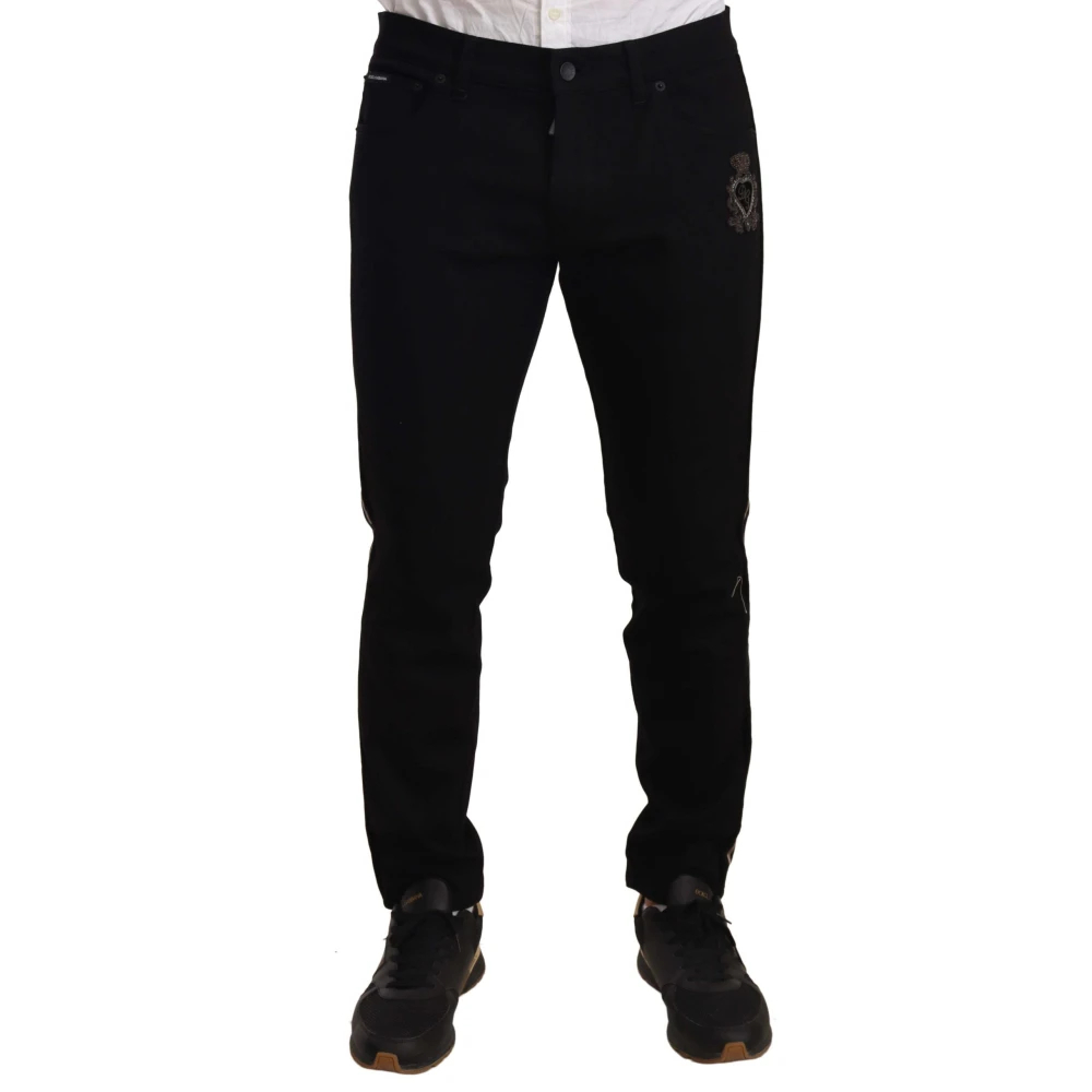 Dolce & Gabbana Men's Black Slim-Fit Jeans Medium