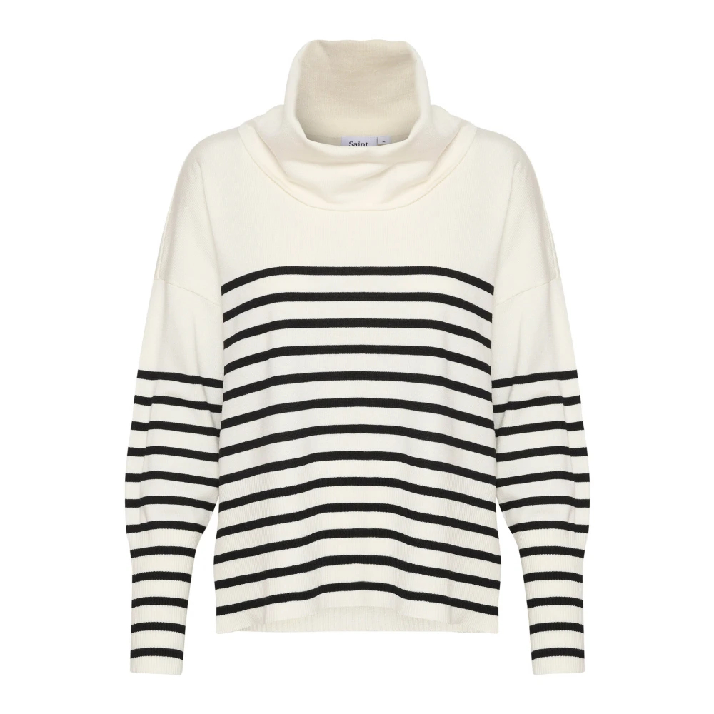 Saint Tropez Women's Beige Turtlenecks Large