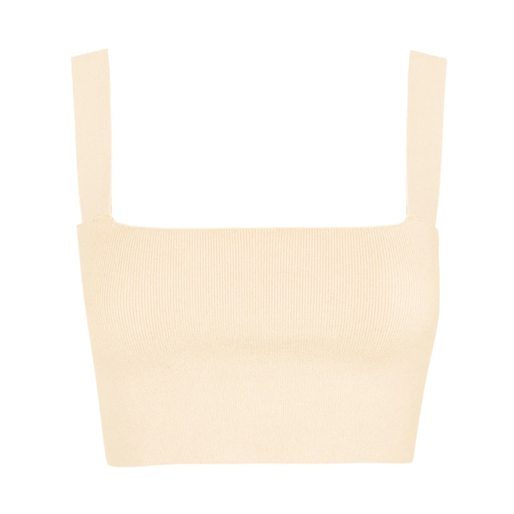Cortana Women's Beige Sleeveless Tops Small
