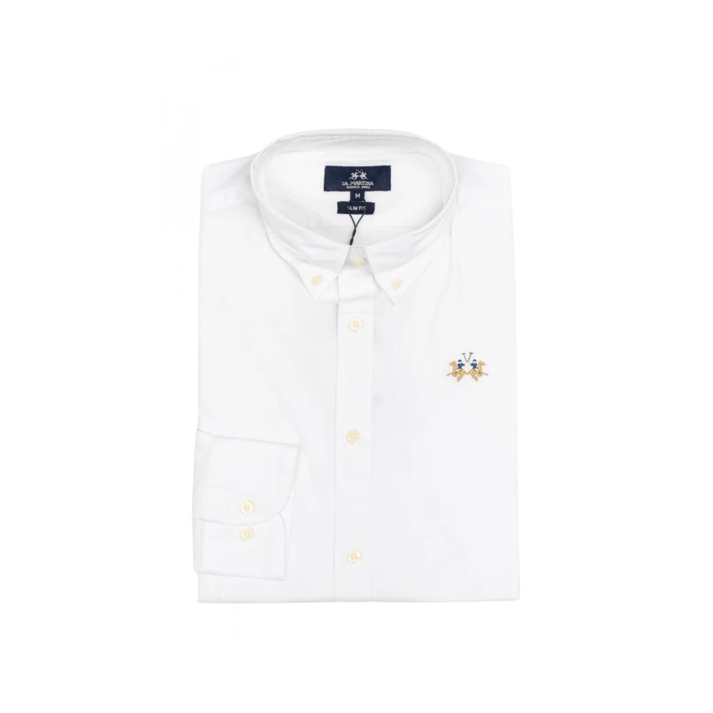 La Martina Men's White Casual Shirts Extra Large