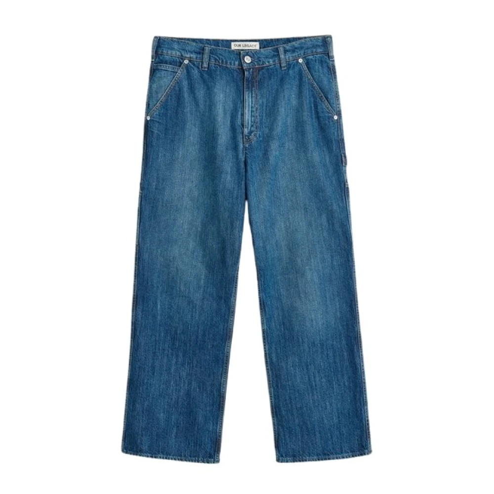 Our Legacy Women's Blue Straight Jeans Extra Small