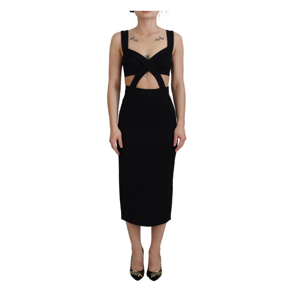 Dolce & Gabbana Women's Black Midi Dresses 2XS