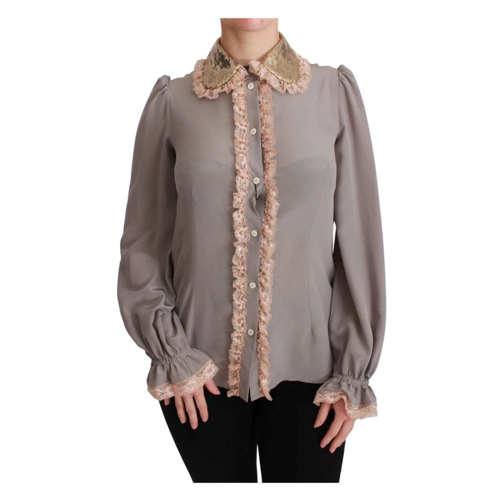 Dolce & Gabbana Women's Gray Shirts Medium