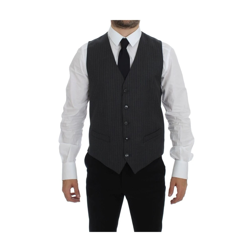 Dolce & Gabbana Men's Gray Suit Vests Medium