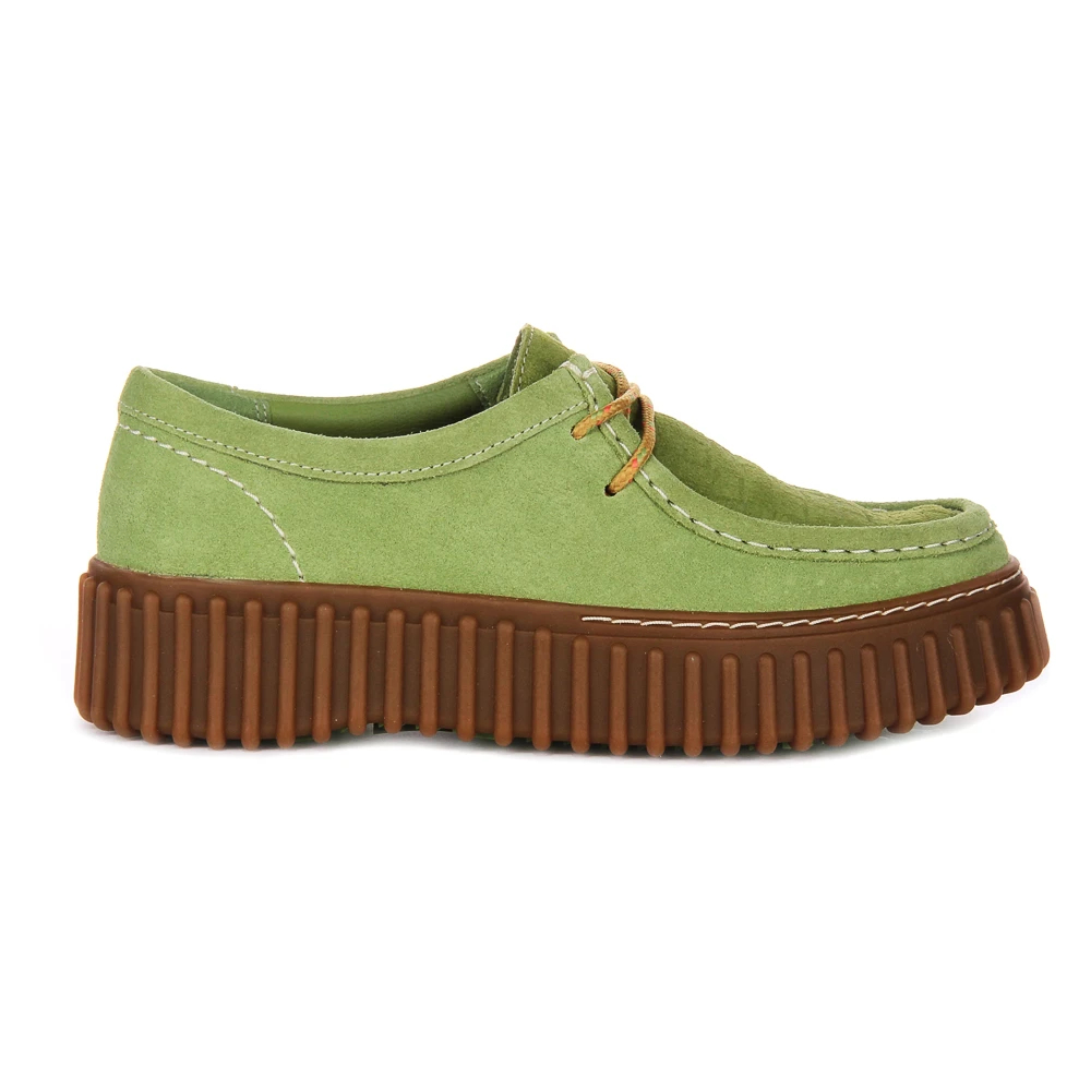 Clarks Women's Green Laced Shoes Size 8