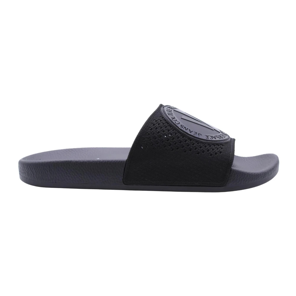 Versace Jeans Couture Men's Black Sliders Size 5 Uk