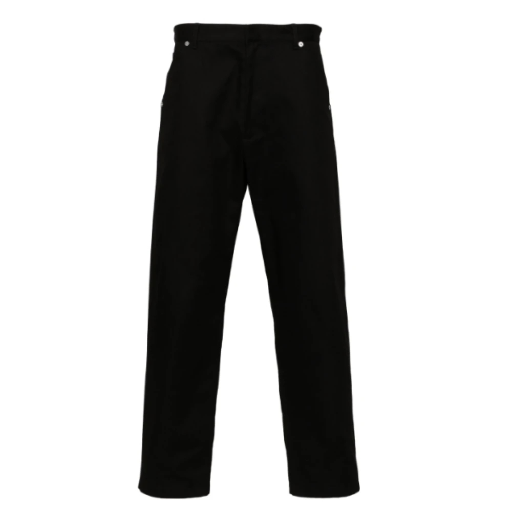 Prada Men's Black Straight Trousers Medium