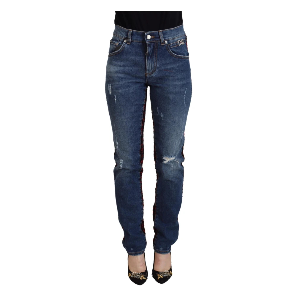 Dolce & Gabbana Women's Blue Slim-Fit Jeans 3XS