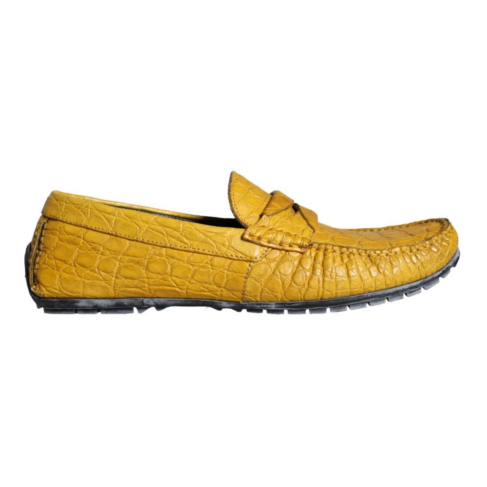 Dolce & Gabbana Men's Yellow Loafers Size 9 Uk