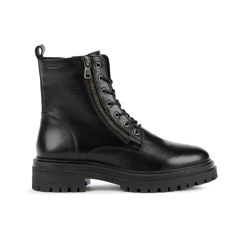 Geox Women's Black Lace-Up Boots Size 7 Uk