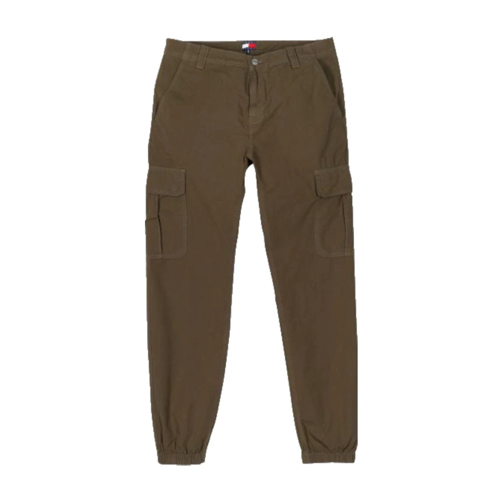 Tommy Hilfiger Men's Green Slim-Fit Trousers W34 L30