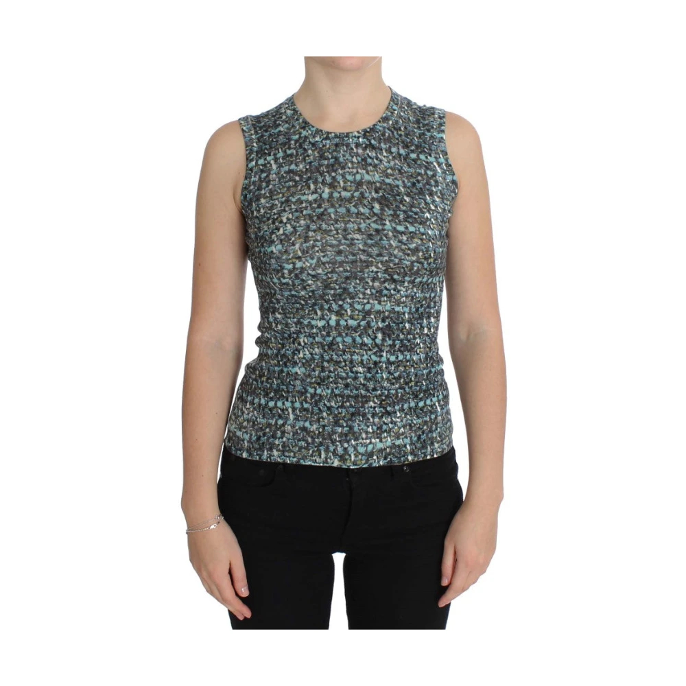 Dolce & Gabbana Women's Multicolor Round-Neck Knitwear Large