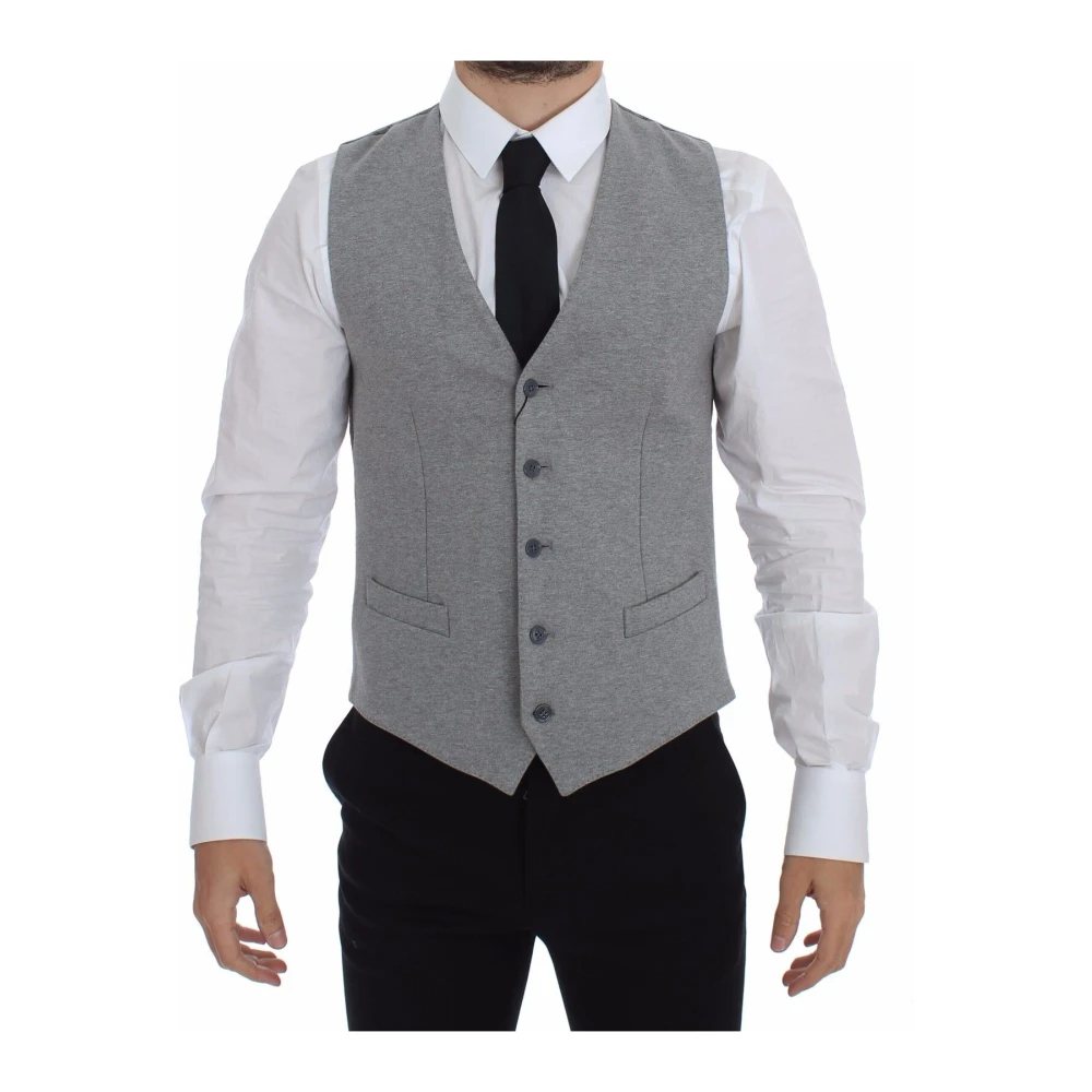 Dolce & Gabbana Men's Gray Suit Vests Extra Small