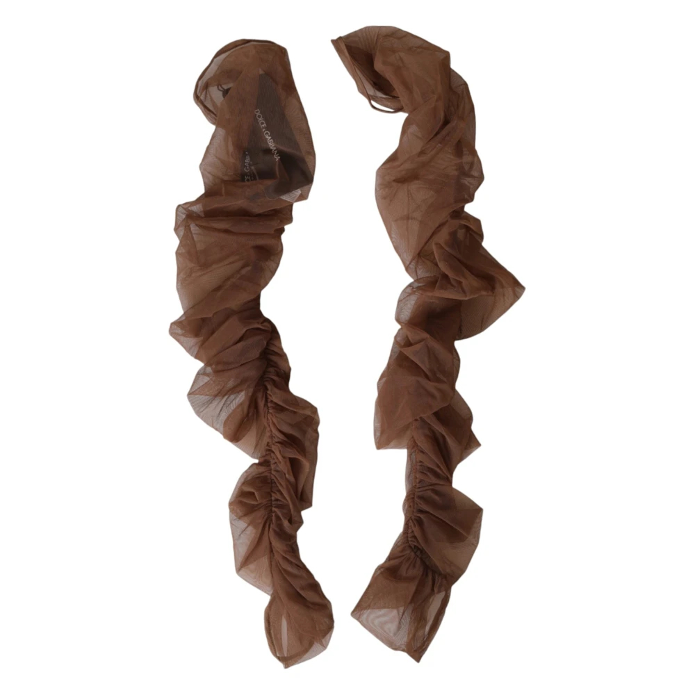 Dolce & Gabbana Women's Brown Gloves Size 7 1/2 In