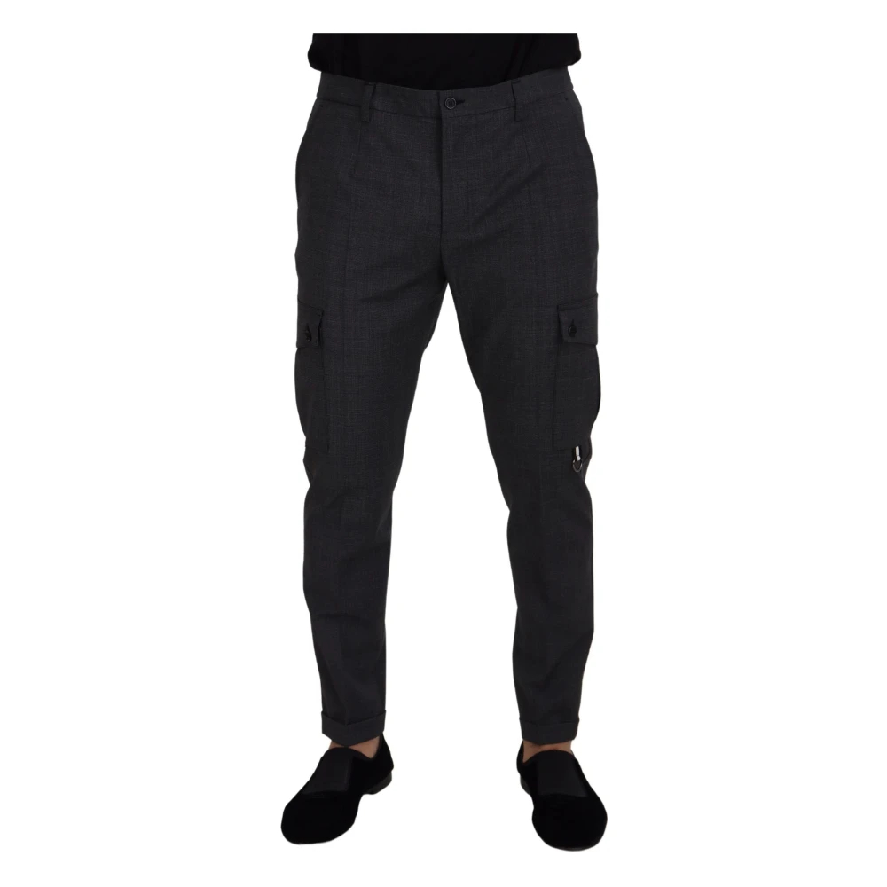 Dolce & Gabbana Men's Gray Slim-Fit Trousers Medium
