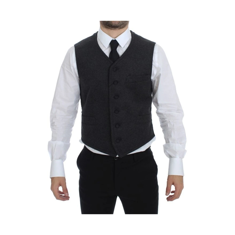 Dolce & Gabbana Men's Gray Suit Vests Medium