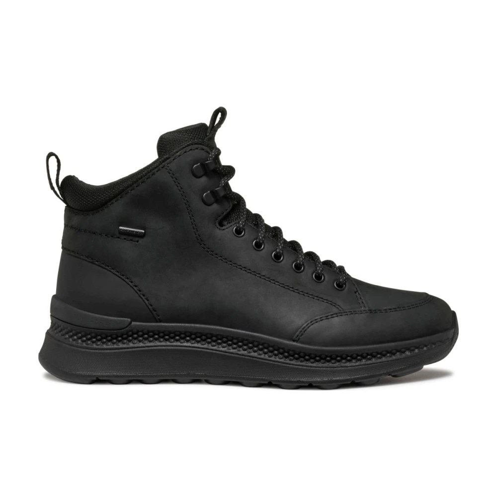 Geox Men's Black Lace-Up Boots Size 8 Uk