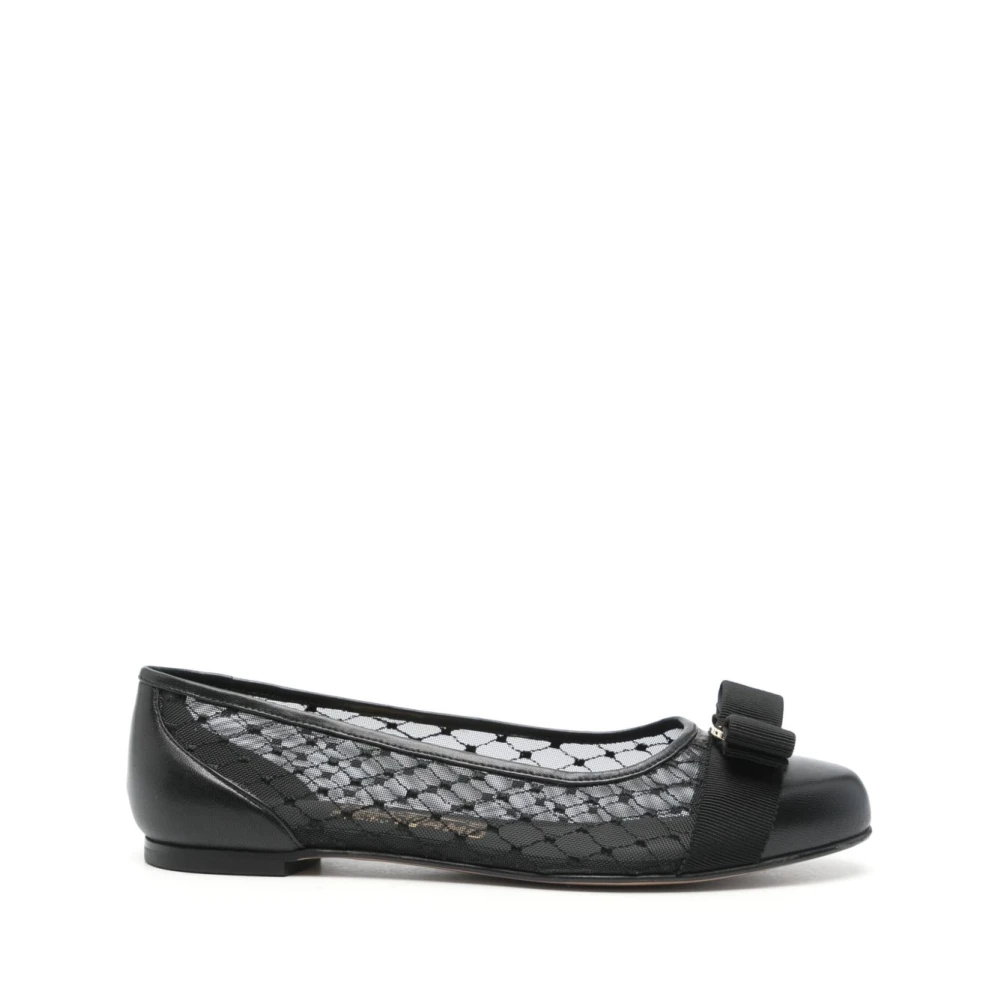 Salvatore Ferragamo Women's Black Ballerinas Size 7 Uk