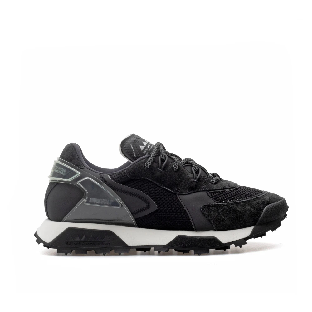 Run Of Men's Black Sneakers Size 9 Uk