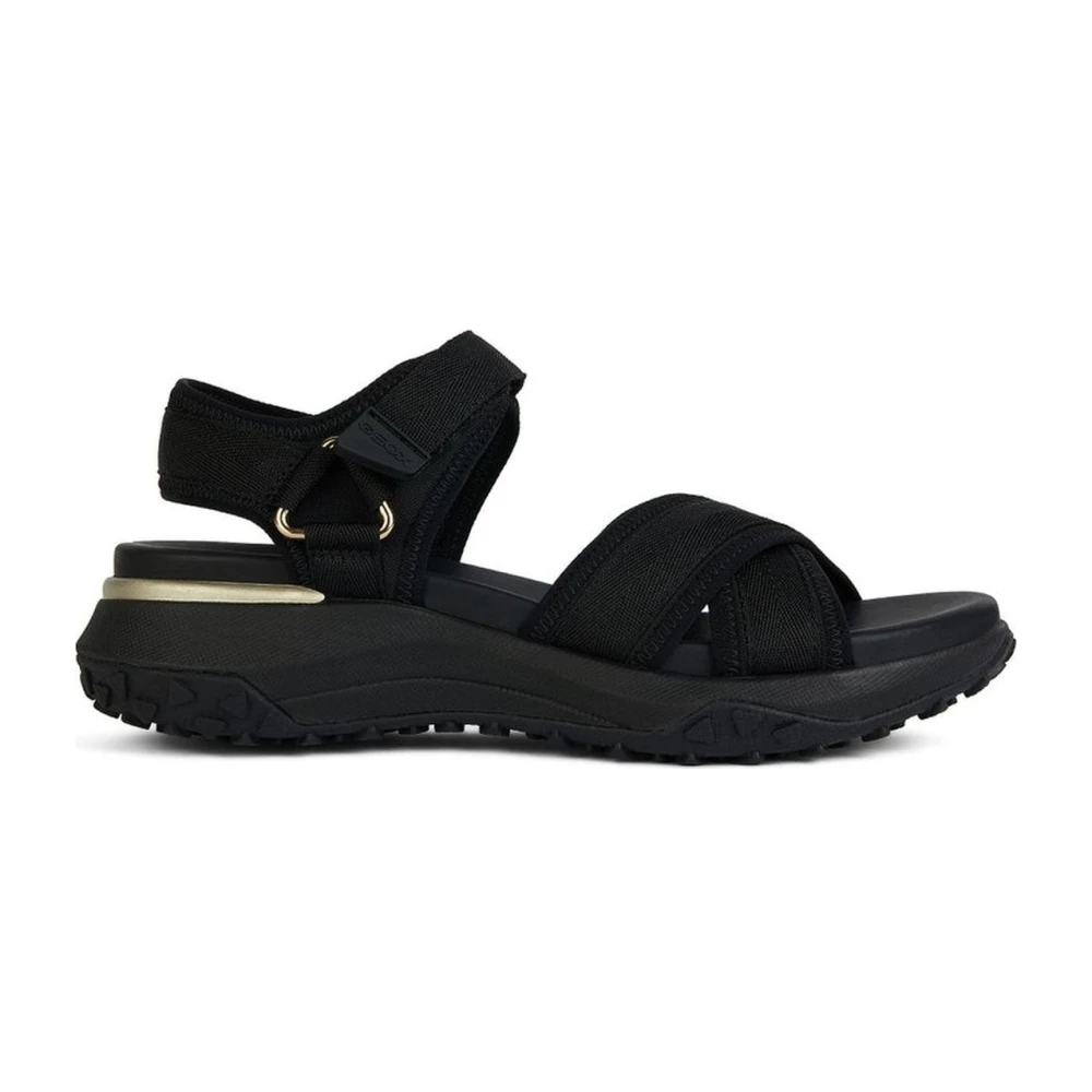 Geox Women's Black Flat Sandals Size 5 Uk