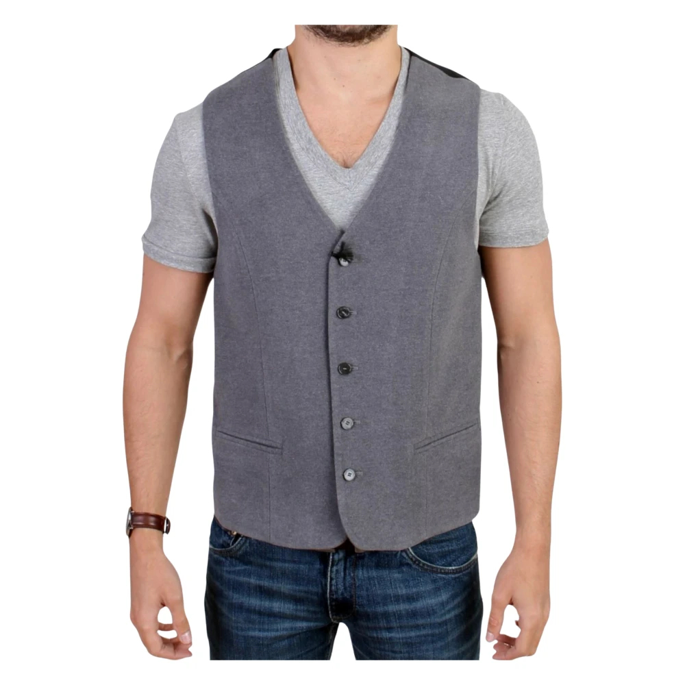 Costume National Men's Gray Vests Medium