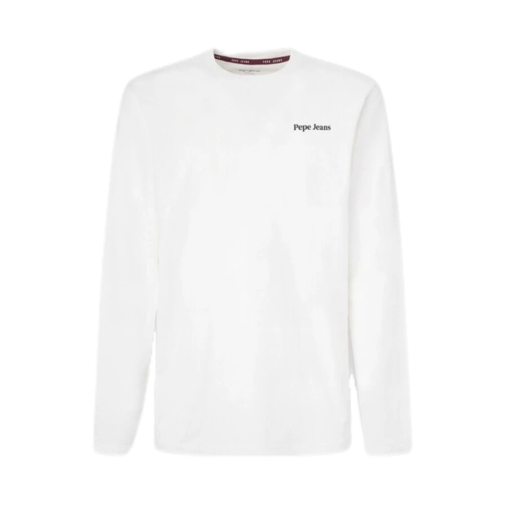 Pepe Jeans Men's White Long Sleeve Tops Extra Large