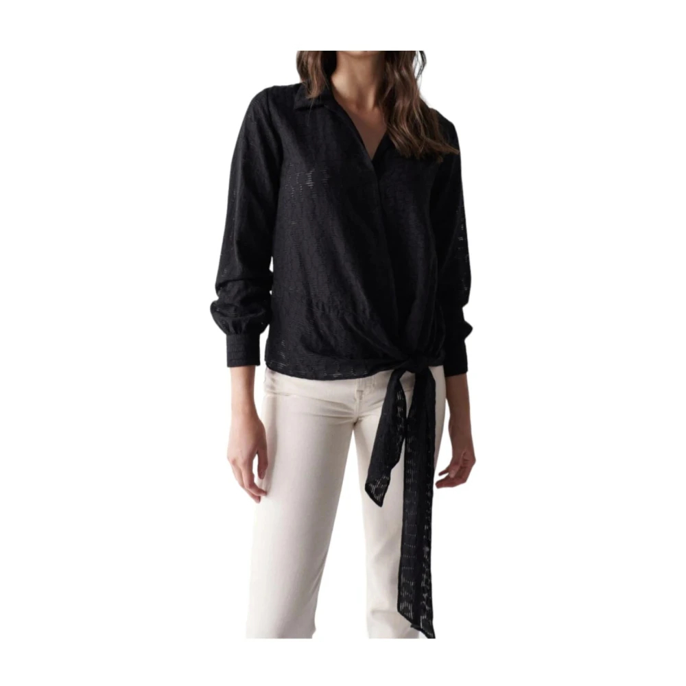Salsa Women's Black Blouses Extra Small