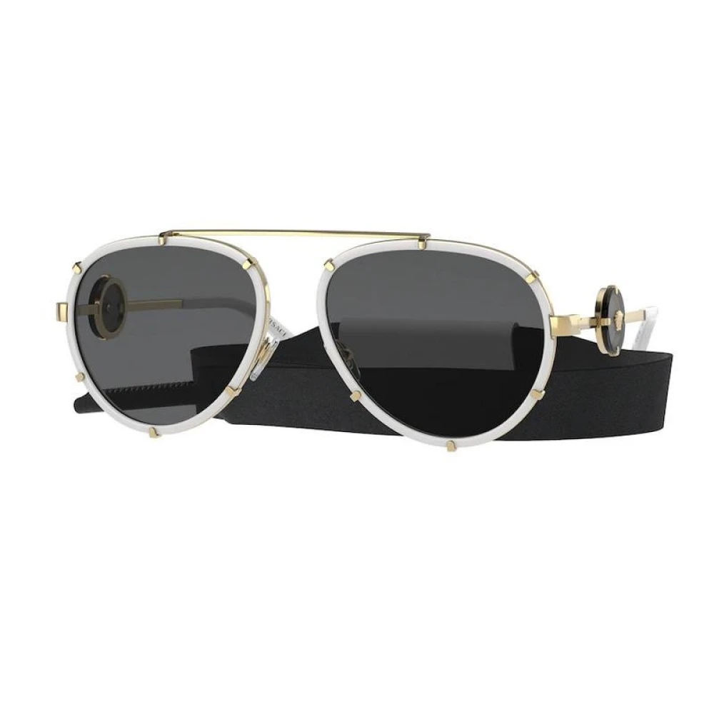 Versace Women's White Sunglasses Medium