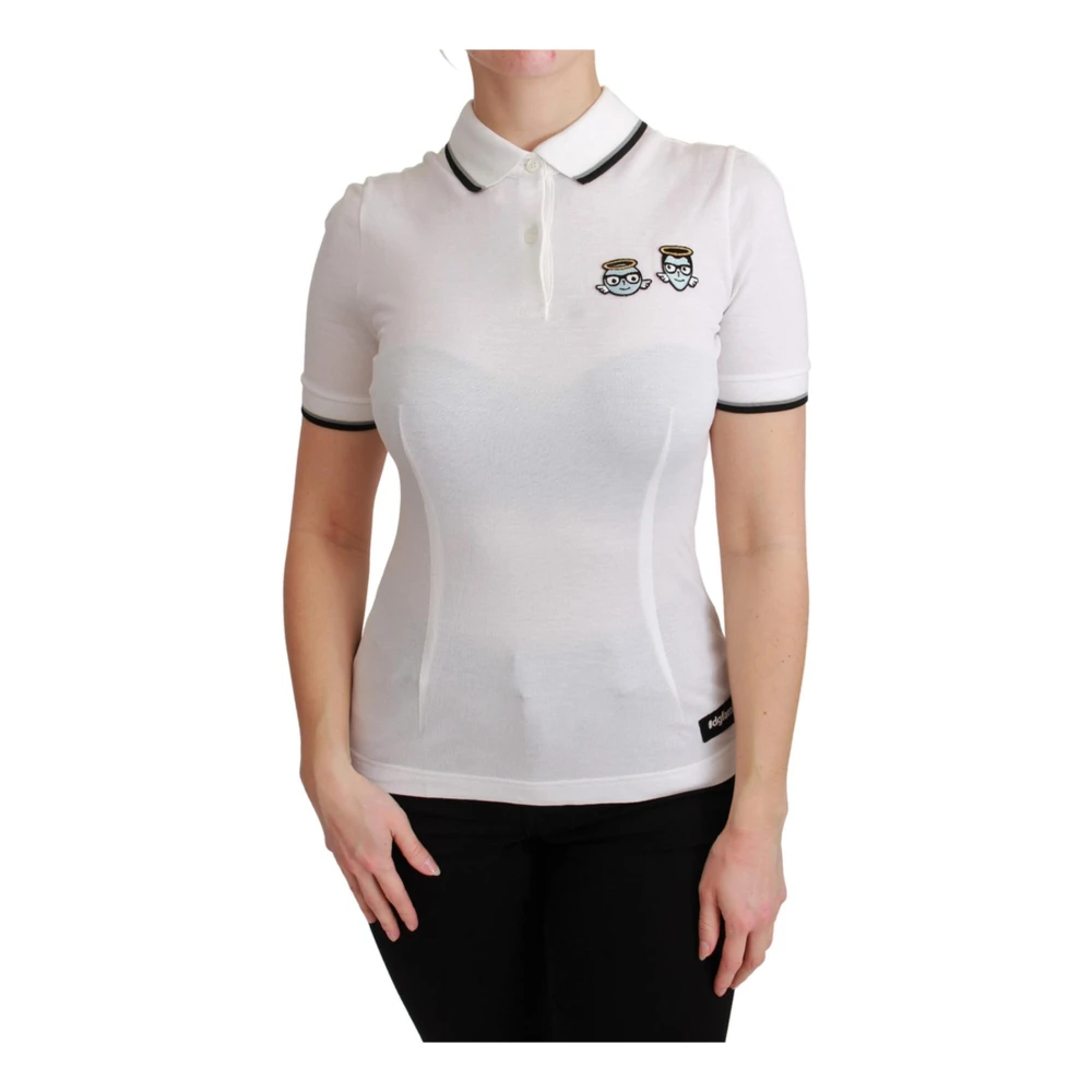 Dolce & Gabbana Women's White Polo Shirts 2XS
