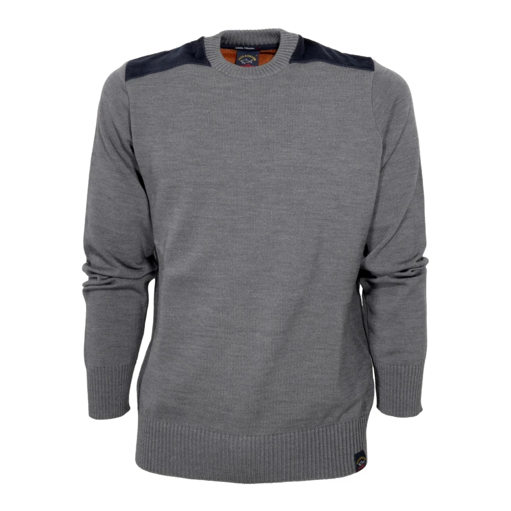 Paul & Shark Men's Gray Round-Neck Knitwear 2XL