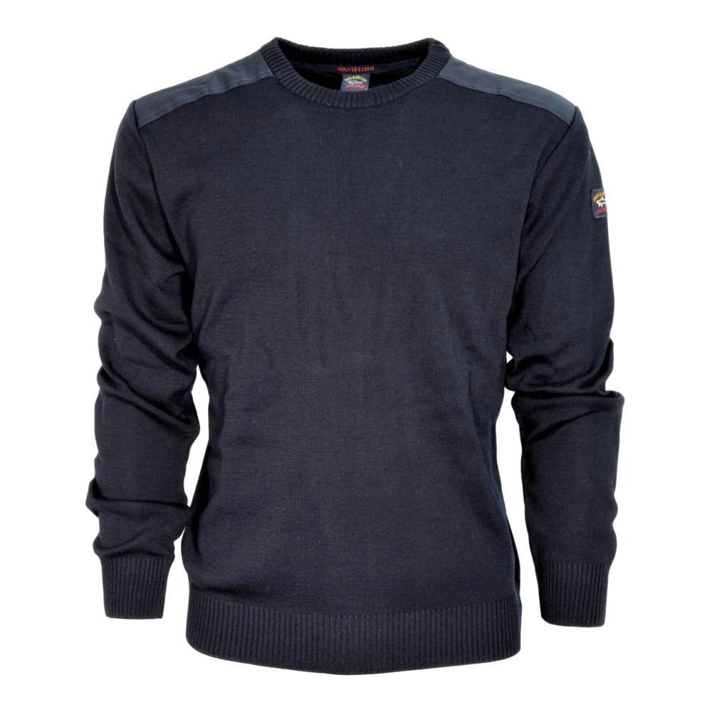 Paul & Shark Men's Blue Round-Neck Knitwear 2XL