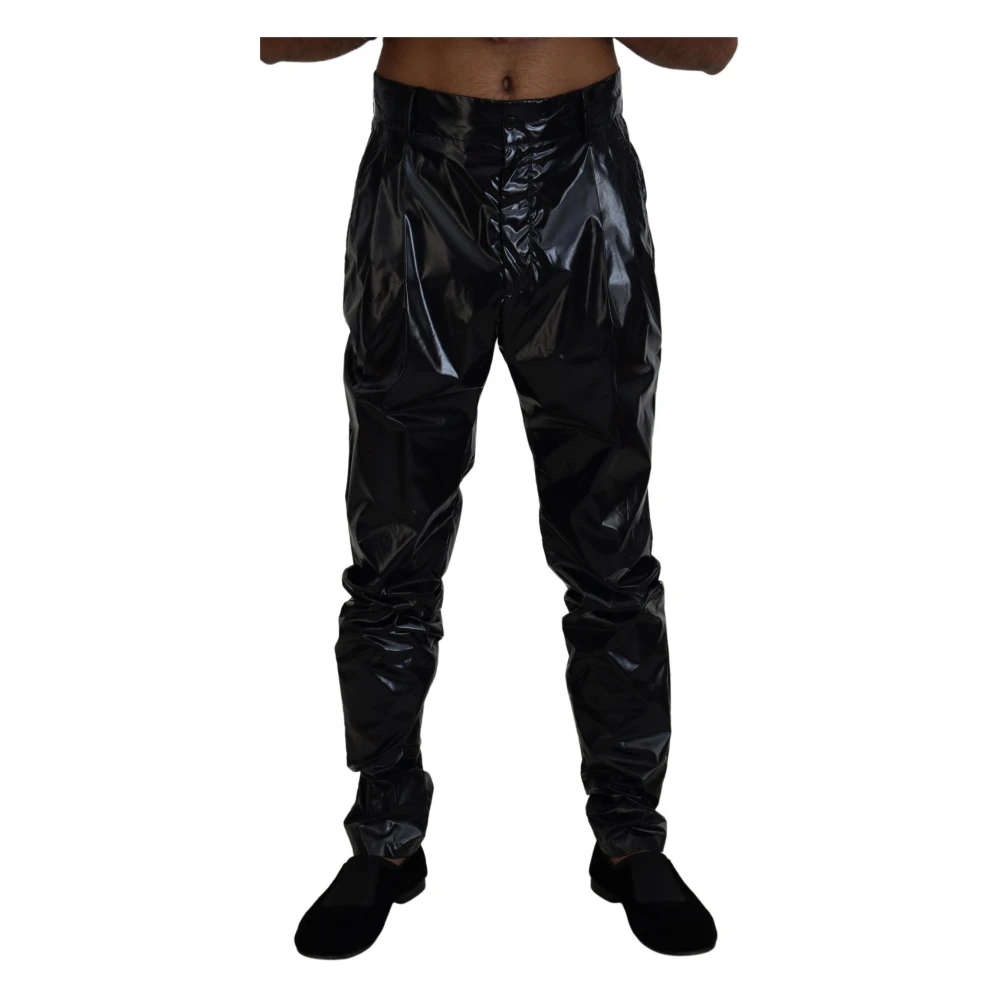 Dolce & Gabbana Men's Black Slim-Fit Trousers Medium