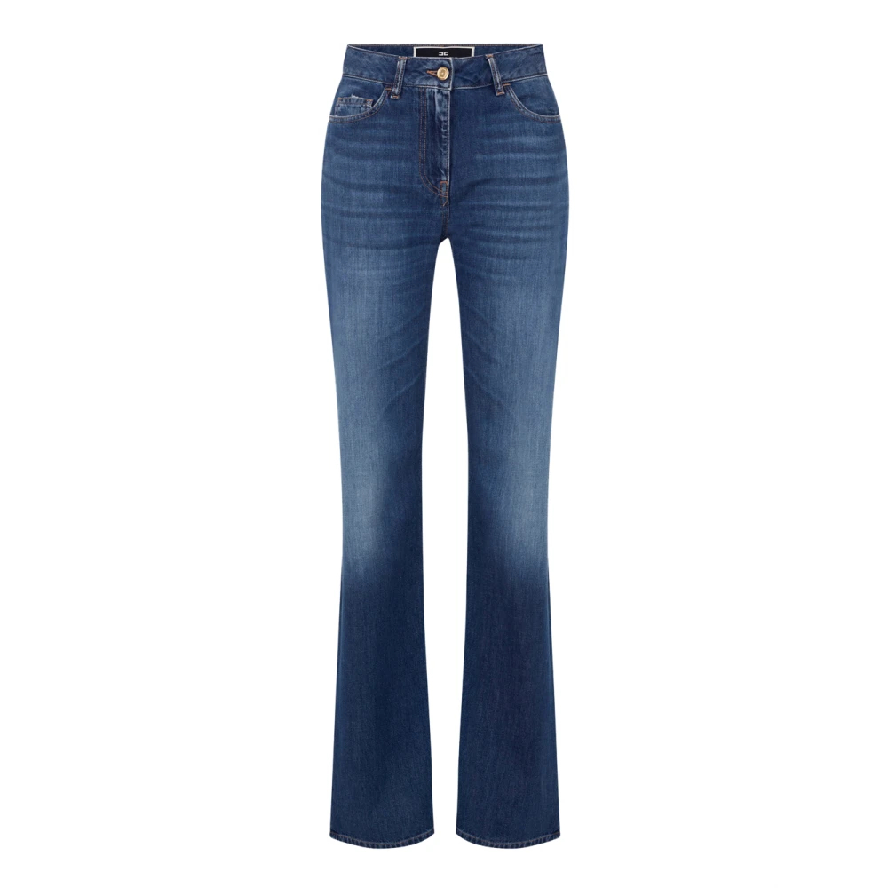 Elisabetta Franchi Women's Blue Boot-Cut Jeans W30