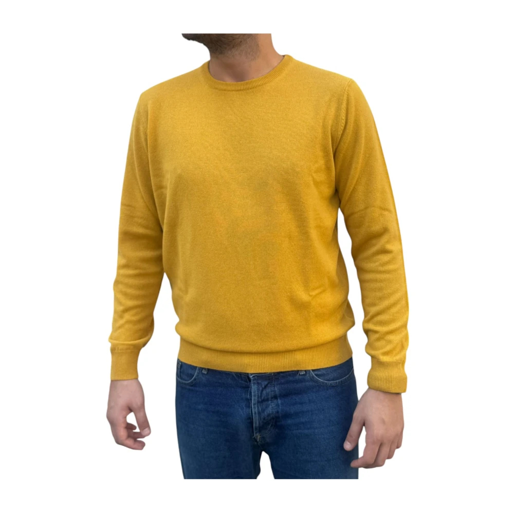 Kangra Men's Yellow Cashmere Knitwear 2XL