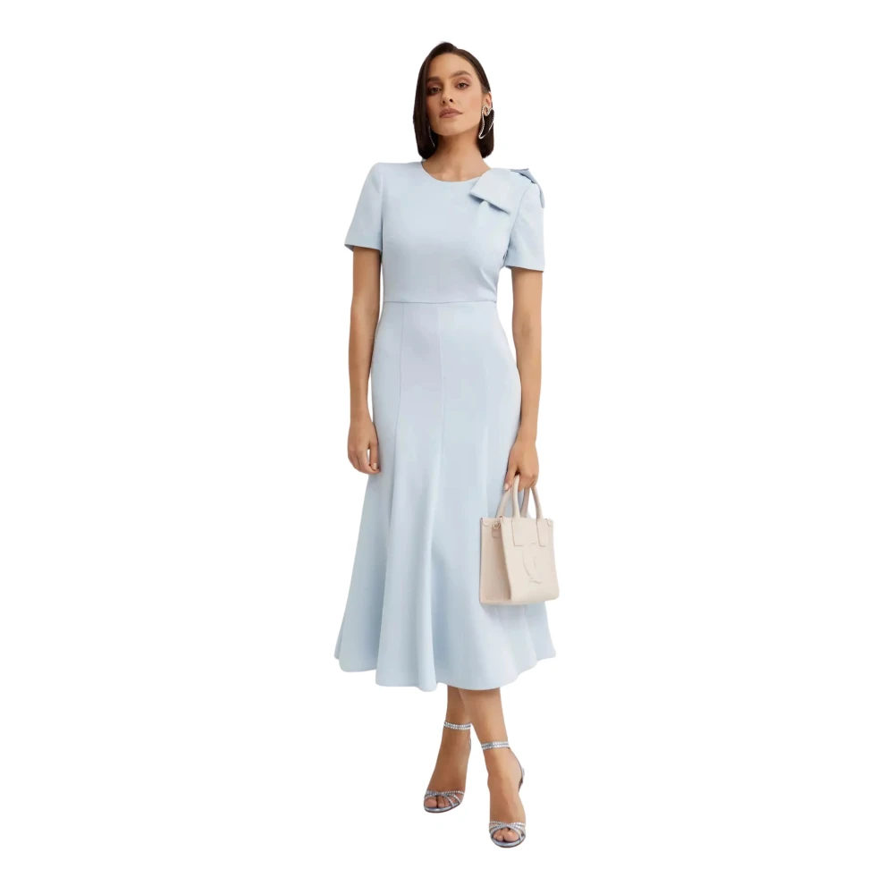 Roland Mouret Women's Blue Midi Dresses Medium