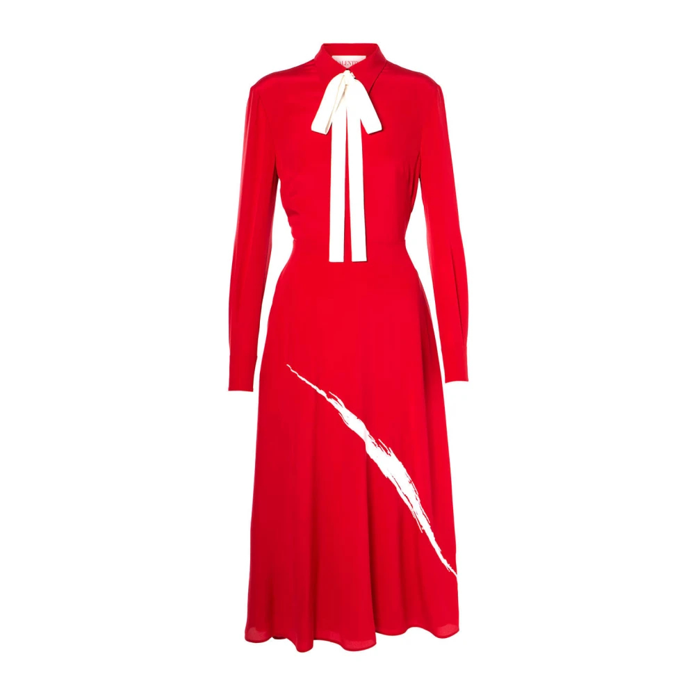 Valentino Garavani Women's Red Midi Dresses Extra Large