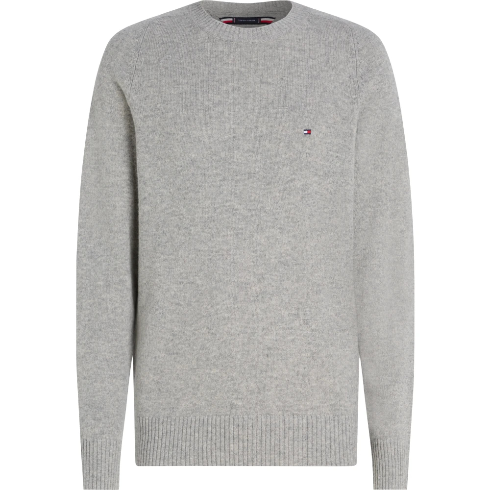 Tommy Hilfiger Men's Gray Round-Neck Knitwear Extra Large