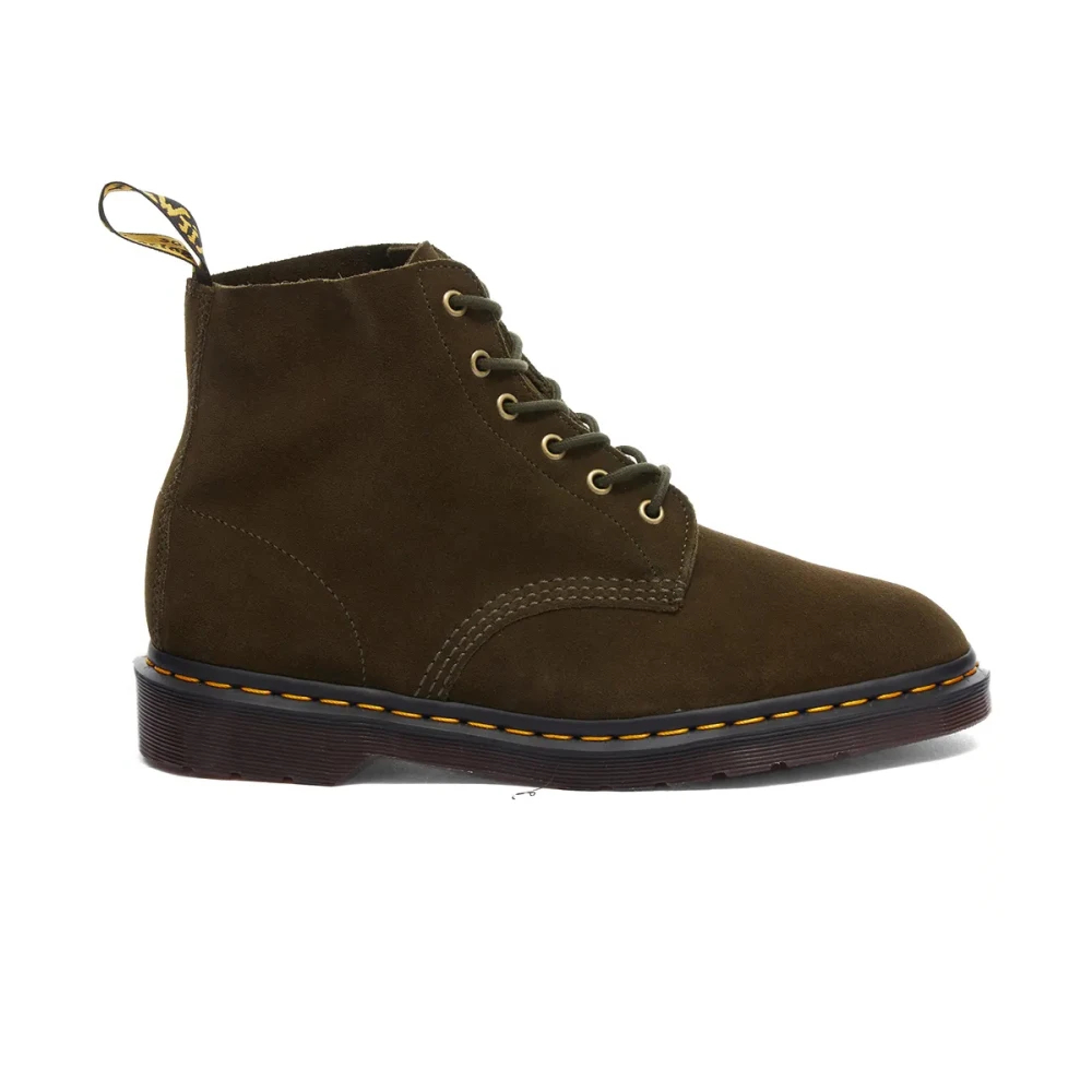 Dr. Martens Men's Green Lace-Up Boots Size 10 Uk