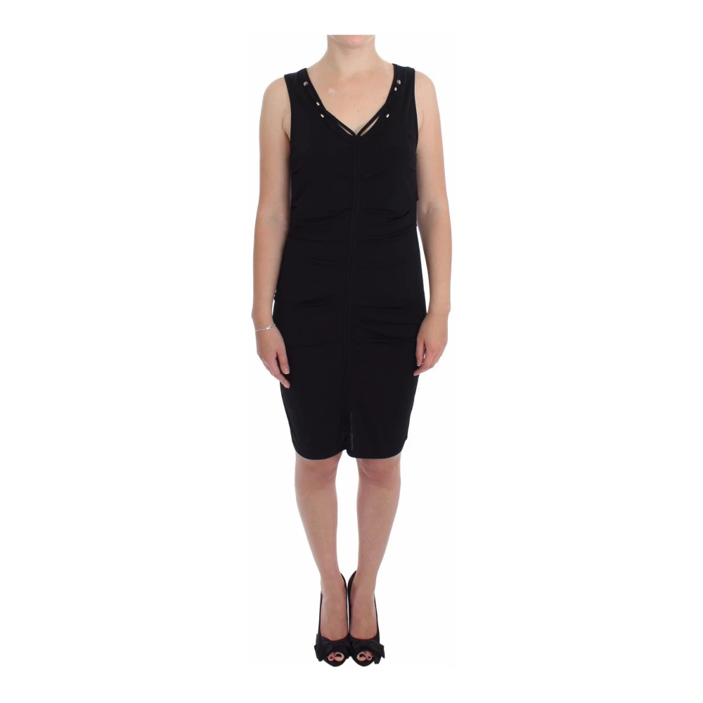 Roccobarocco Women's Black Midi Dresses Extra Large