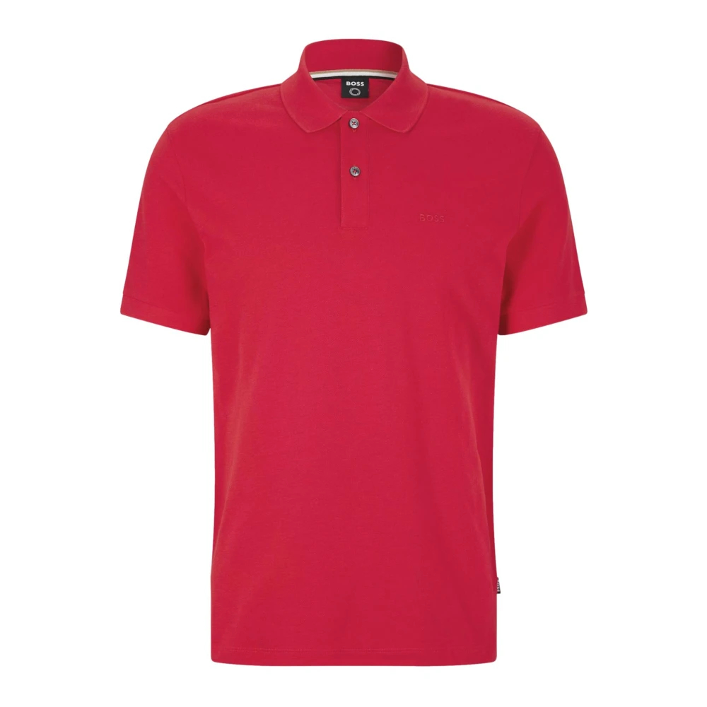 Hugo Boss Men's Red Polo Shirts Medium